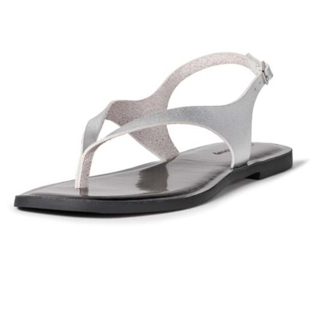 The Drop Women's Cinda Thong Sandal, Silver, 7,NIB